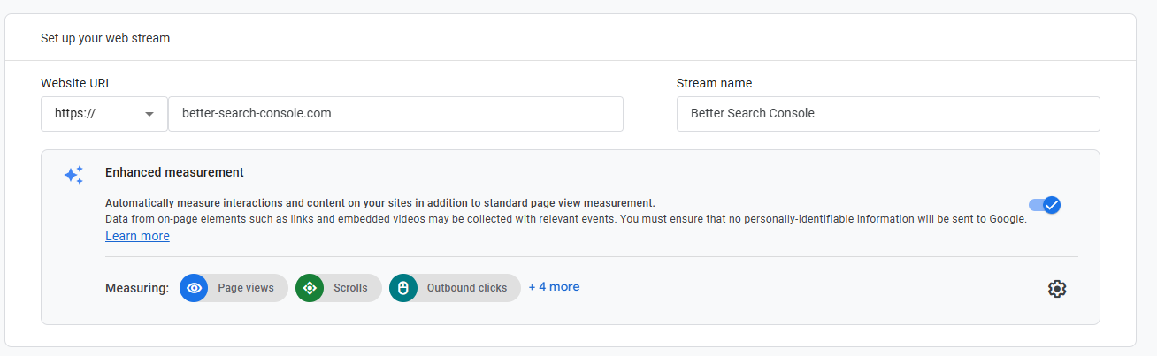 Enable enchanced measurement